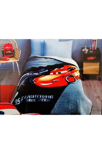 Özdilek Single Plush Blanket - Cars Printed, Licensed 7677