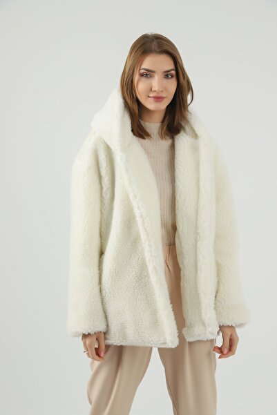 Swass Scurt cu glugă Ecru Plush