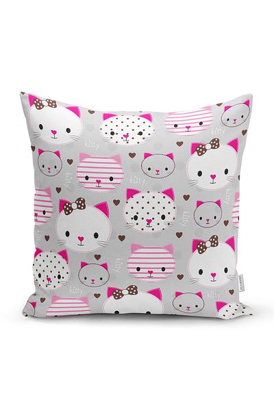 Realhomes Husă de pernă modernă cu motiv Hello Kitty imprimată digitală