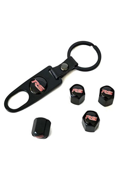 ŞENYILDIZ AKSESUAR Metal 4-Piece Valve Cover with Rs Logo and 1 Keychain