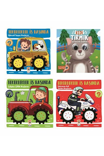 Sincap Kitap 4'lü Set (bu Kocaman Gözler - Tekerlekler Iş Başında Serisi)