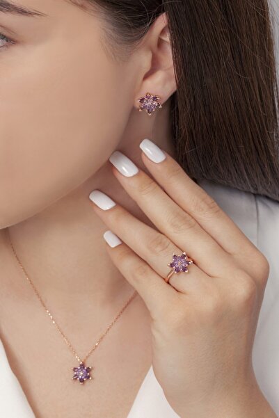 Şimal Silver 925 Ayar Gümüş Lotus 3'lü Set