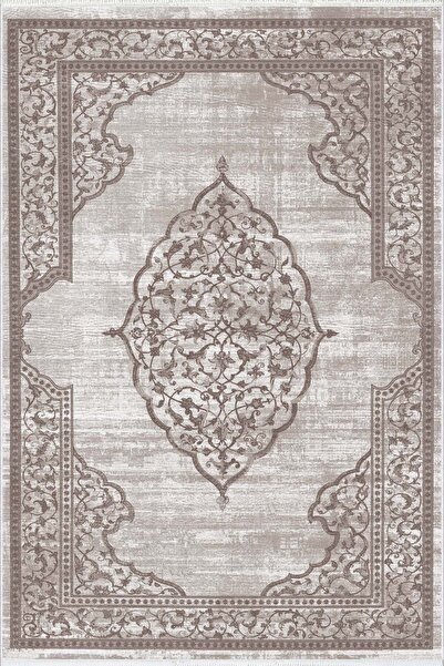 10 Post Online Brown Non-Slip Base - Washable Thin Digital Printed Runner Carpet