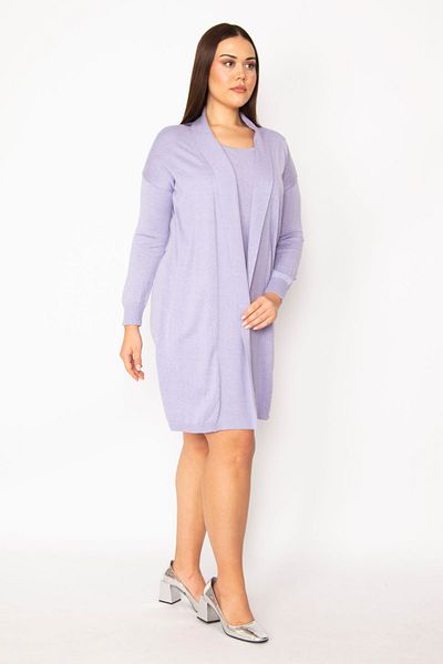 Şans Plus Size Dress - Purple - Ruffle hem