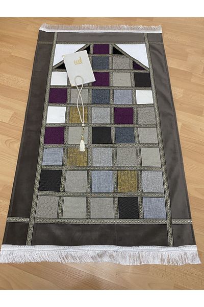 AYHANHOME Patchwork Patchwork Velvet 3-Piece Gift Dowry Bundle Prayer Rug Set
