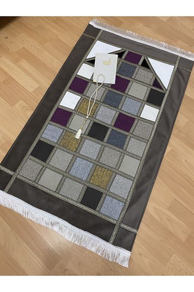 AYHANHOME Patchwork Patchwork Velvet 3-Piece Gift Dowry Bundle Prayer Rug Set