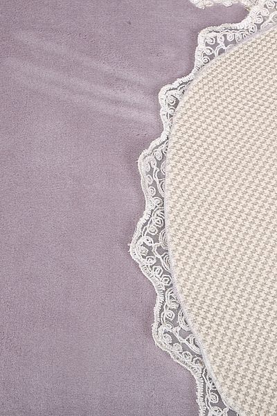 Bonny Home Venus Grey 2-Pece Δαντελένιο Σετ Χαλάκι Μπάνιου Προίκα Σετ Τουαλέτας
