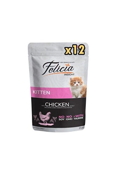 Felicia Tahılsız 85 Gr Yavru Tavuklu Yaş Kedi Maması (12 Adet)