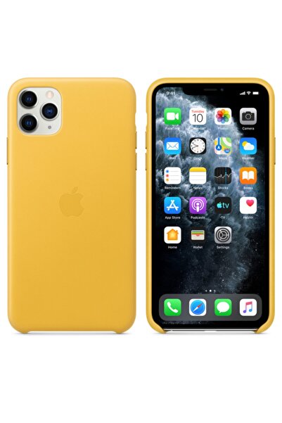 Apple Iphone 11 Pro Max Deri Kılıf Mayer Limon - Mx0a2zm/a