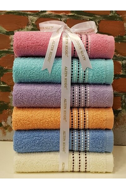 Altın Kuğu Набір з 6 кольорових рушників Altınkuğu Elegant