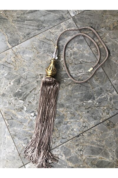 lovelyhome35 Vizon Renk Polyester Perde Orta Sarkıt-perde Orta Süs