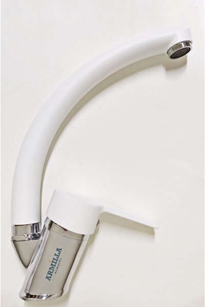 ARMİLLA ARMATÜR خلاط صنبور حوض المطبخ من الكروم الأبيض