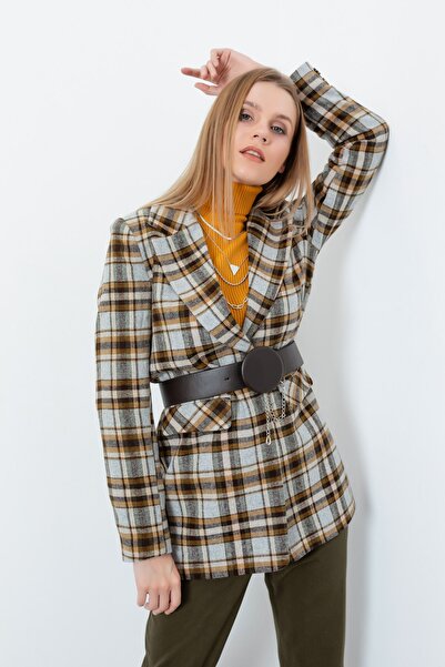 Lafaba Dámská bunda s hořčičným páskem