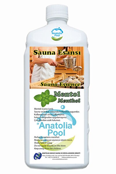 Anatolia Pool Sauna Buhar Esansı Mentol 1 Lt. ( Sauna Essence Menthol )