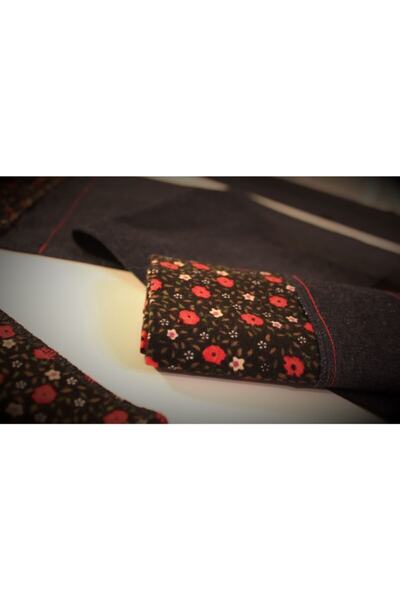 güzsokak17 Koyu Renk Kot (denim) Pazen Fırfırlı 2 Adet Runner Ve 2 Adet Ameri...