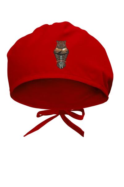 Tasarım Trend Şapcă chirurgicală cu imprimeu cu bufniţă cu vedere la exterior...