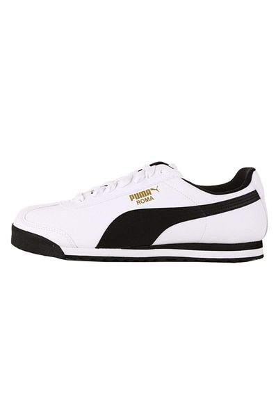 Puma Roma Basic353572 04 Ανδρικά άσπρα-μαύρα casual αθλητικά παπούτσια
