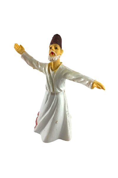 ArtemisDükkan Beyaz Semazen Dekoratif Biblo 10 Cm