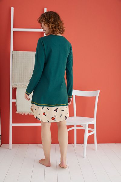 Sevim 13332 New Year's Themed Women's Printed Tunic