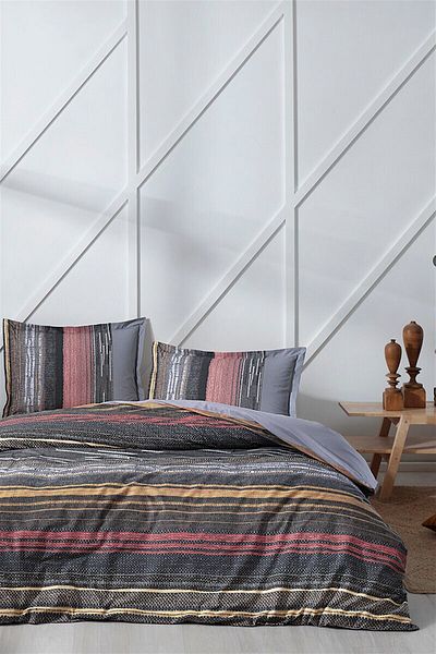Özdilek Ranforce Gray Silmus Double Duvet Cover Set
