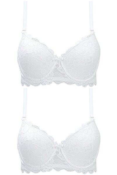 lenastella Beyaz Dantelli Dolgulu 2 Li Takım