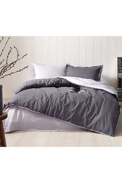 Özdilek Colormix Single Duvet Cover Set Anthracite - Gray