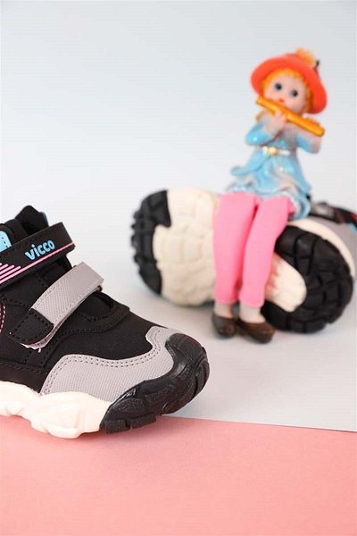 Vicco Sumo Lighted Gray Baby Girl Boots