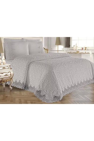 TrendyCozy Σετ κουβέρτα διπλής προίκας Γκρι