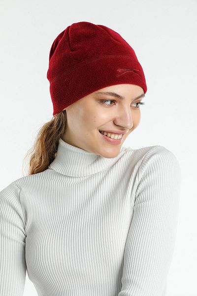 Slazenger Unisex Beret Burgundy - Bent Fleece