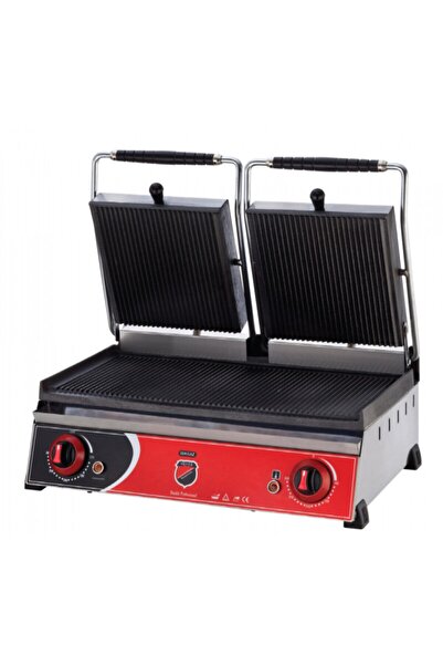 Genel Markalar Silverinox Elektrikli Çift Kapaklı Hamburger Makinesi 20 Dilim