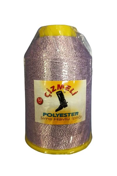 çizmeli Glitter Polyester Towel Thread 100gr| 50no| Lilac Lame-305|