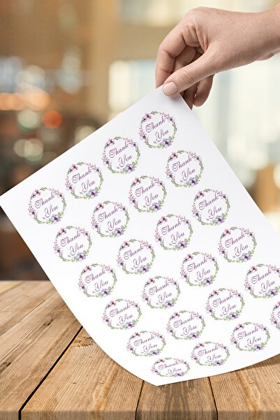 printiks 60 قطعة بقطر 4 سم بتصميم أرجواني، شكرًا لك، شكرًا لك، ملصقات ملصقات ...