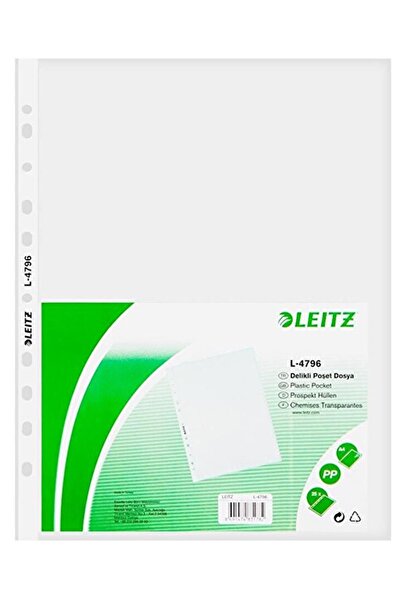 Leitz العلامة التجارية: Leıtz 4796 A4 ملف حقيبة شفاف مثقوب 100 حزمة الفئة: ملفات