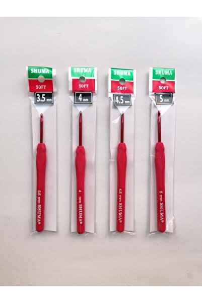 shuma Red Serisi Silikon Saplı Tığ 3.5 mm + 4 mm + 4.5 mm + 5 mm