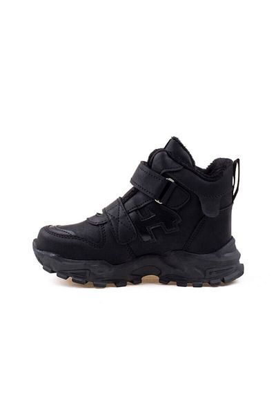 m2s Unisex 31-35 Λαστιχένια σόλα Velcro Μαύρα Παιδικά Μποτάκια