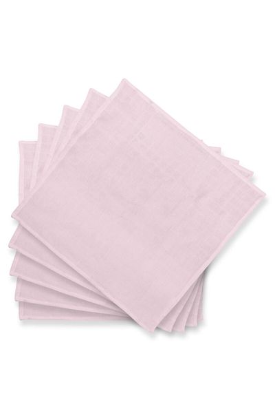 DEUX LAPINS 5-Piece Incent Pink Muslin Baby Shoulder Diapers - 100% Cotton