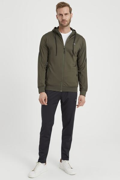 DYNAMO Men's Khaki Hooded Diver Fabric Tracksuit Set