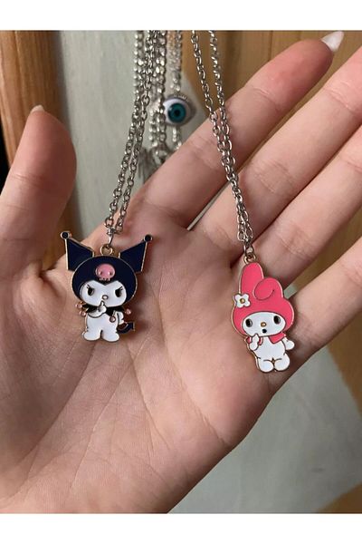 Köstebek Fantasy Magic Melody My Melody & Kuromi Best Friends Double Necklace