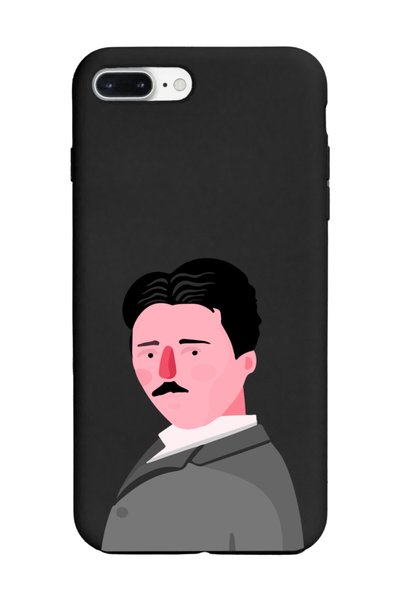 Spoyi حافظة هاتف إطلاق سوداء بتصميم نيكولا تيسلا متوافقة مع هاتف Iphone 7 Plu...