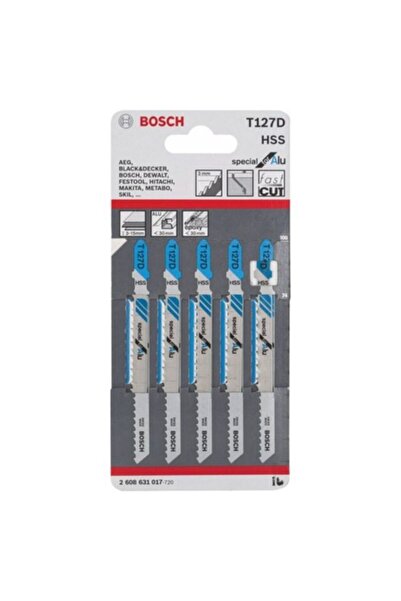 Bosch - Aluminyum Için T 127 D Dekupaj Testeresi Bıçağı - 5'li Paket