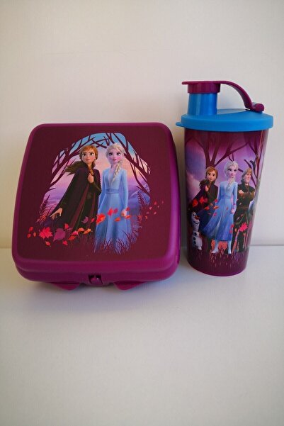 Tupperware Kız Çocuk Mor Elsa Beslenme Seti