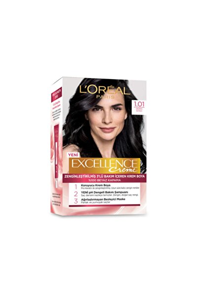 L'Oreal Paris Excellence Creme Saç Boyası 1.01 Derin Siyah
