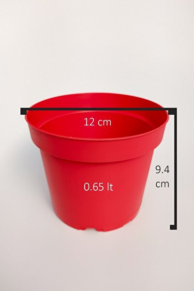 Toptan Kaktüs 12 Cm Kaktüs Sukulent Saksısı 5 Adet Kırmızı Tekpar Plastik Üretim Saksısı Bol Drenaj Deliği