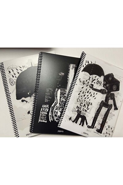 Colornote Papirüs Papirüs Defter 100 Yp.kareli A4 Spir.pp.kpk.deep Black