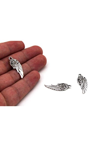 yfhobi 4 Adet - 11x30 Mm Melek Kanadı Desenli, Metal Uç, Takı Malzemesi, Boya...