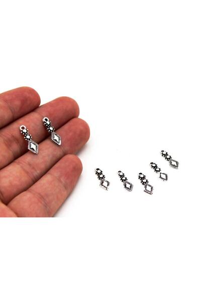 yfhobi 12 Adet - 6x17 Mm Baklava Desenli, Metal Uç, Sallantı, Takı Malzemesi,...