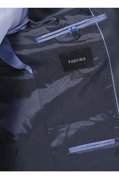 Fabrika Comfort Jacket Collar Regular Fit Plain Navy Blue Men's Suit