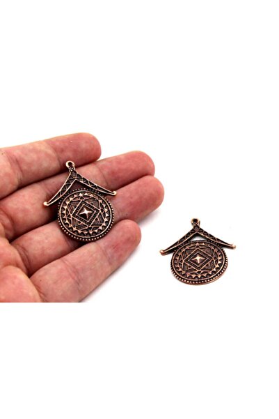 yfhobi 1 Adet - 32x39 Mm, Geometrik Desenli, Metal Uç, Takı Malzemesi, Bakır ...