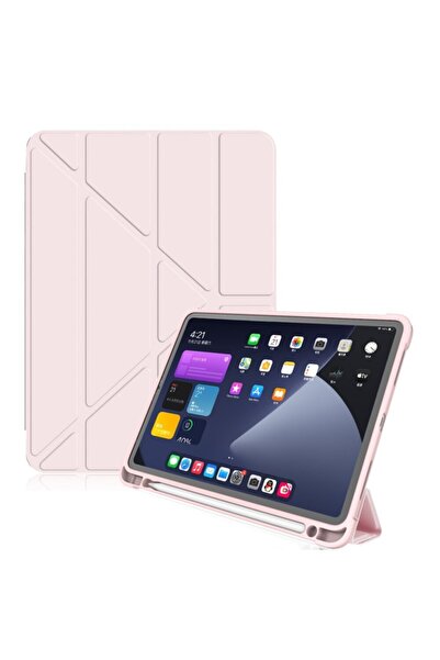UnDePlus Apple Ipad 7. Nesil 10.2 Kılıf Kalem Bölmeli Trifolding Case A2197 A2198 A2200