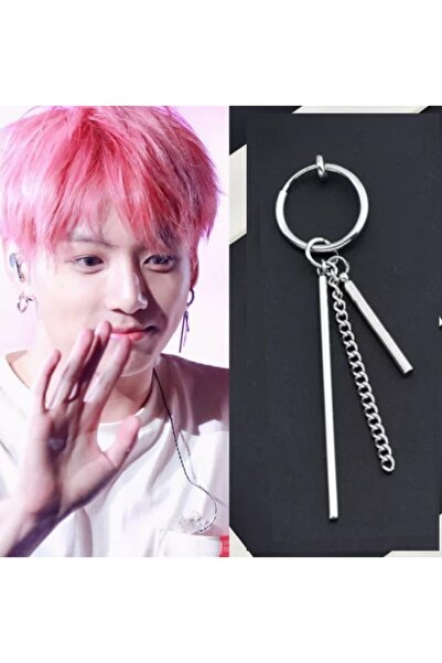 TakıConcept Deliksiz Sıkıştırma Kore Style Sallantılı Fake Küpe